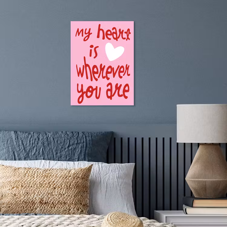 Valentijn - Hart - Liefde - Roze poster papier klein -sfeer2