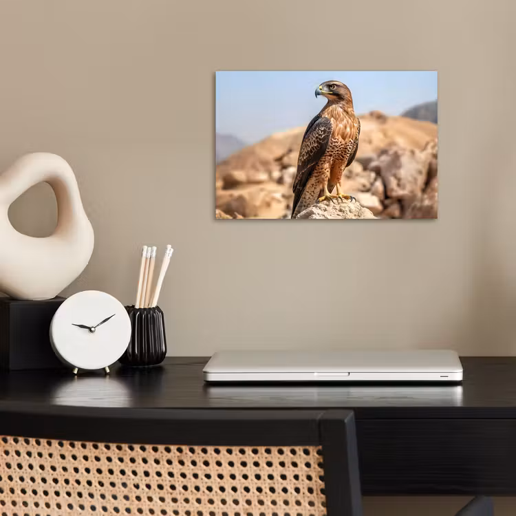Valk - Vogel - Rots - Macht poster papier klein -sfeer1