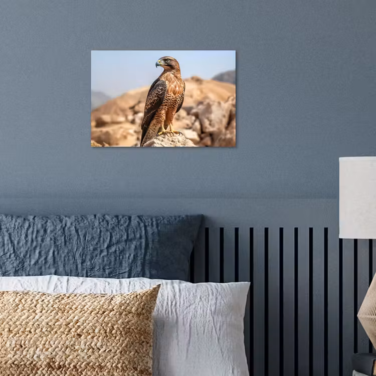 Valk - Vogel - Rots - Macht poster papier klein -sfeer2