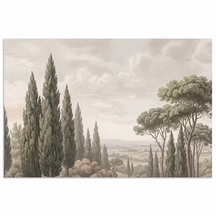 Vallei - Bos - Natuur - Groen poster papier klein -3d