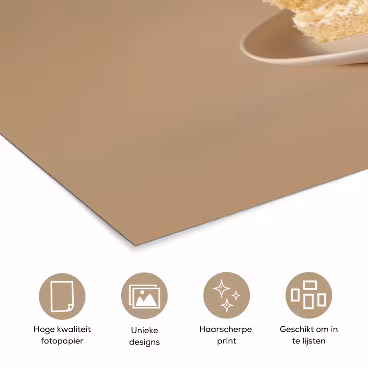 Vanilletaart - Cake - Romig poster papier klein -closeup_NL