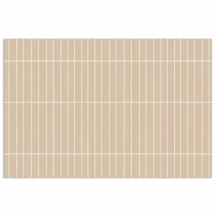 Verticaal - Wandtegel - Crème - Beige poster papier klein 62 -3d