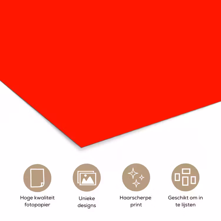 Vibrant - Vermilion - Rood poster papier klein 62 -closeup_NL