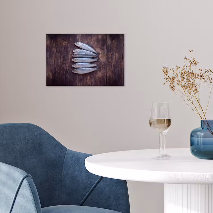 Poster - Vis - Hout - Eten - Vis - Hout - Eten poster papier klein