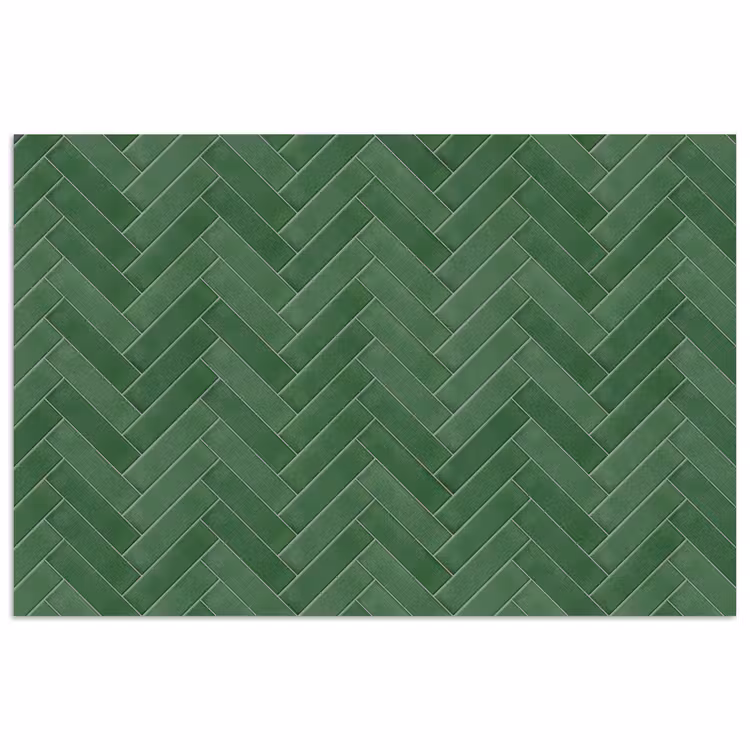Visgraat - Wandtegel - Bosgroen poster papier klein 62 -3d