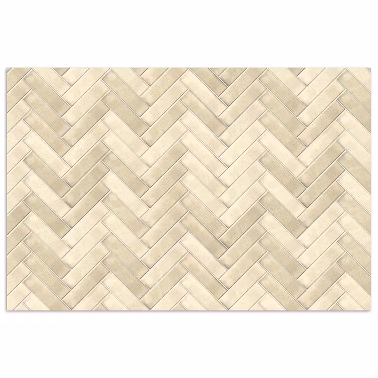 Visgraat - Wandtegel - Licht Beige poster papier klein 62 -3d