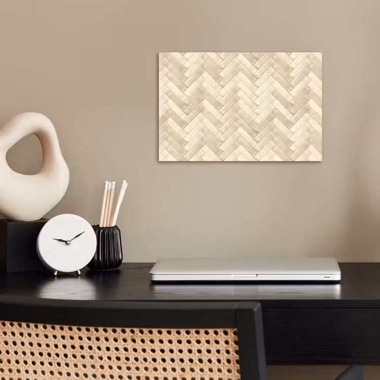 Visgraat - Wandtegel - Licht Beige poster papier klein 62 -sfeer1