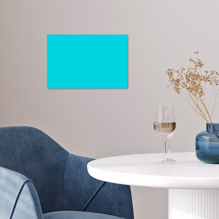 Vivid - Aquamarine - Turkoois poster papier klein 62 -sfeer3