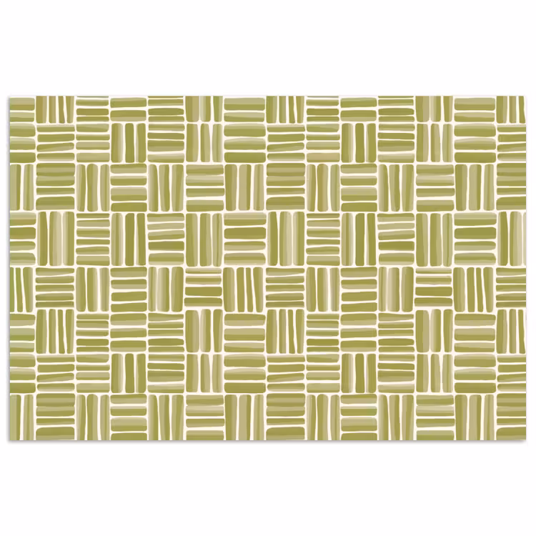 Vlecht - Patroon - Groen poster papier klein 62 -3d