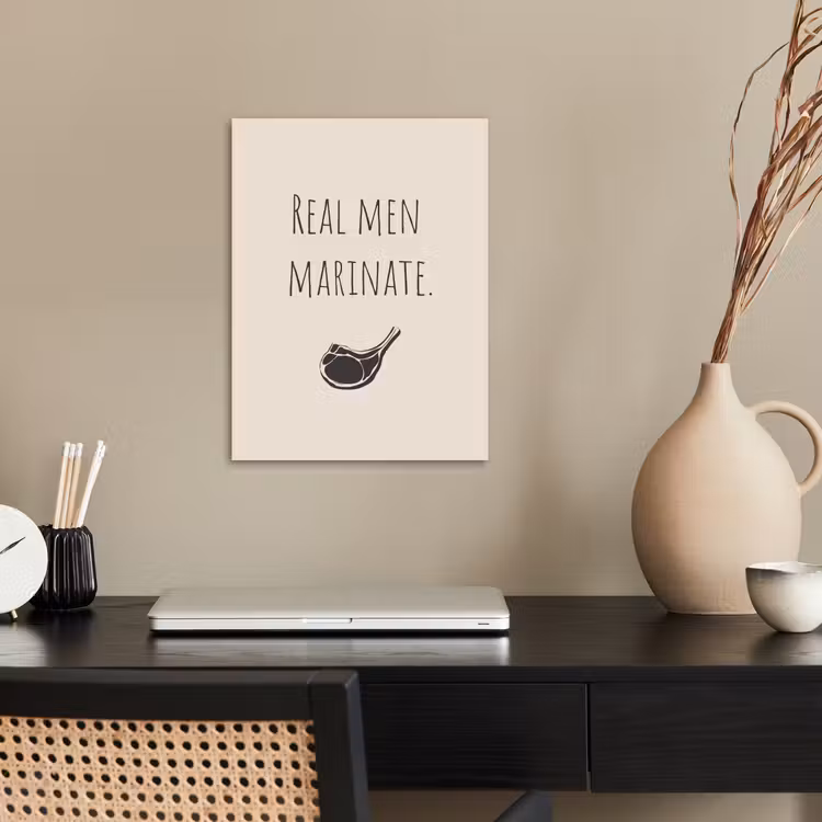Vlees - Minimalistisch - Beige - Quote poster papier klein -sfeer1