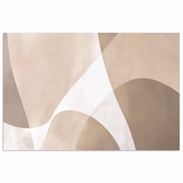 Vloeiende vlakken - Harmonieus - Golvend poster papier klein -3d