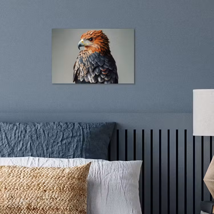 Vogel - Realistisch - Veren - Bruin poster papier klein -sfeer2