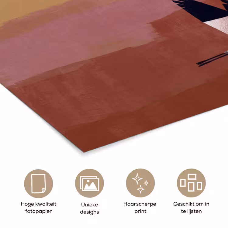 Vogels - Snavel - Abstract poster papier klein -closeup_NL