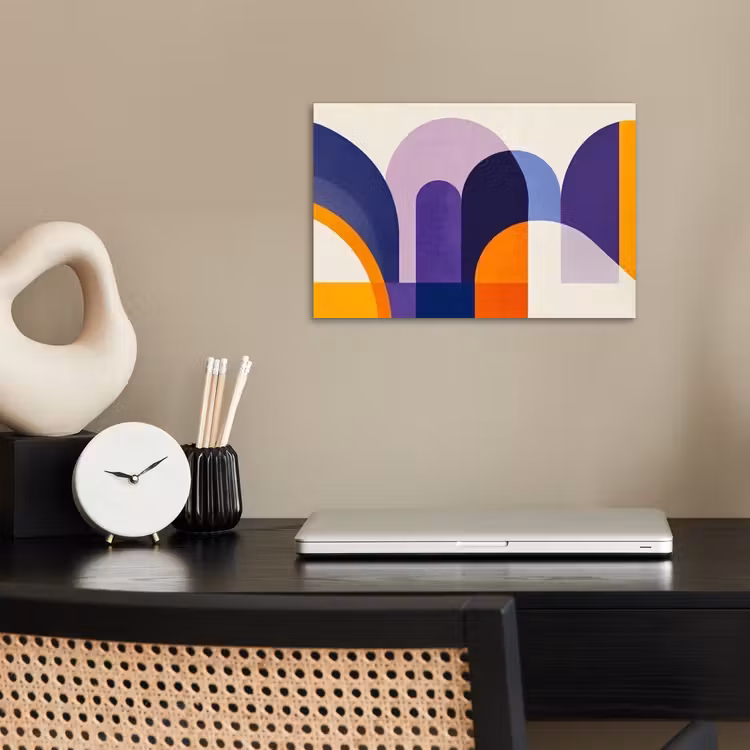 Vormen - Abstract - Grafisch - Oranje poster papier klein -sfeer1