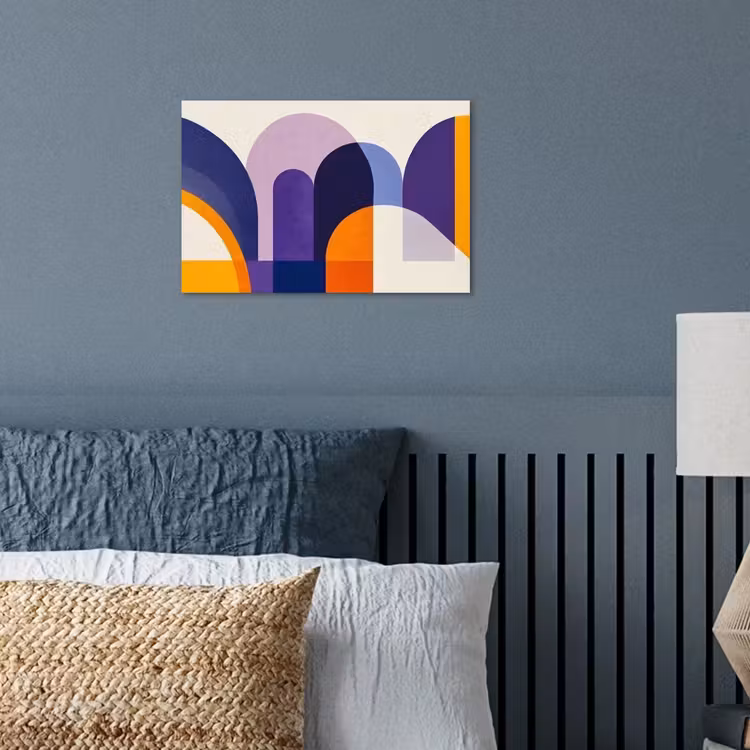 Vormen - Abstract - Grafisch - Oranje poster papier klein -sfeer2