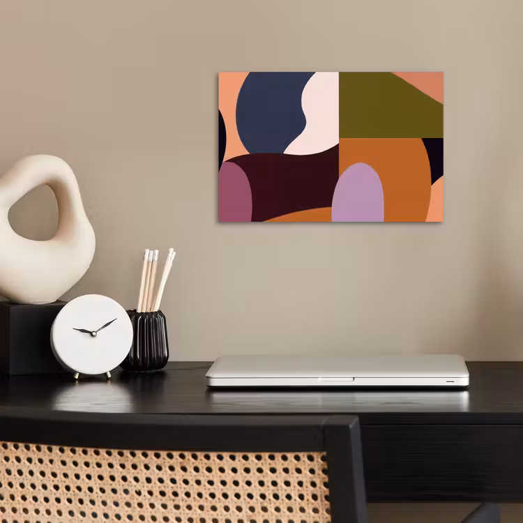 Vormen - Abstract - Kleuren - Vierkant poster papier klein -sfeer1