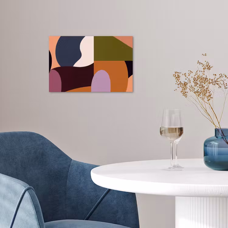 Vormen - Abstract - Kleuren - Vierkant poster papier klein -sfeer3