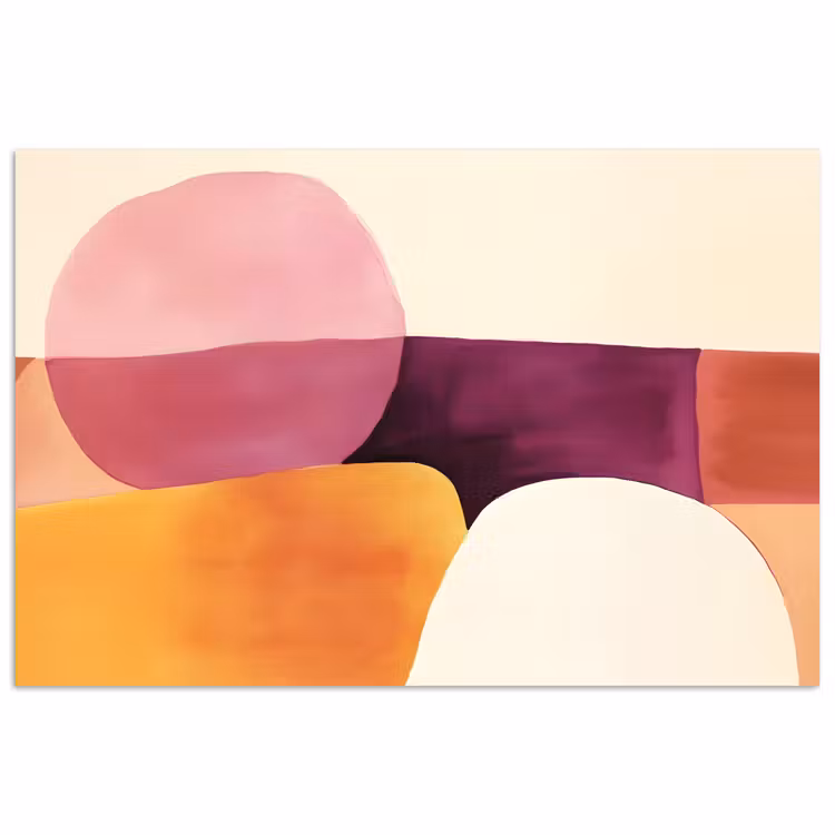 Vormen - Abstract - Kleurrijk poster papier klein -3d