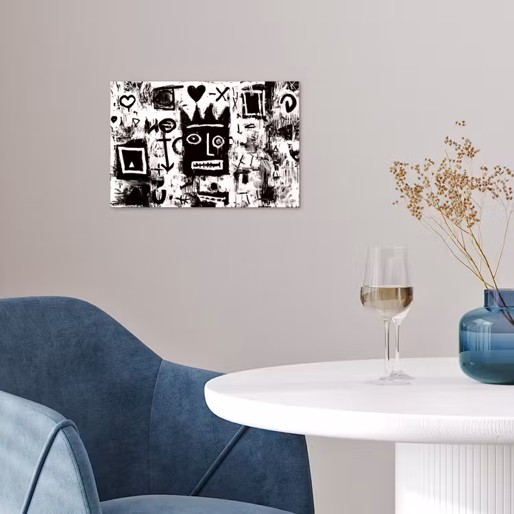 Vormen - Gezocht - Zwart - Abstract poster papier klein -sfeer3