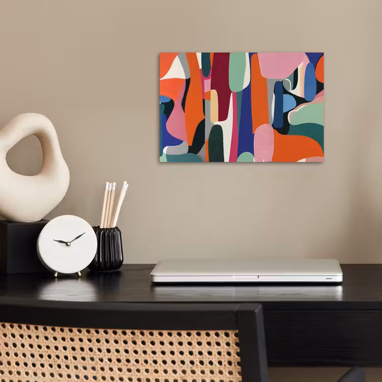 Vormen - Ritmisch - Kleuren - Abstract poster papier klein -sfeer1