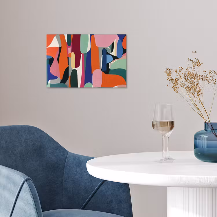 Vormen - Ritmisch - Kleuren - Abstract poster papier klein -sfeer3