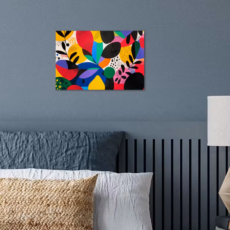 Vormen - Stippen - Kleurrijk poster papier klein -sfeer2