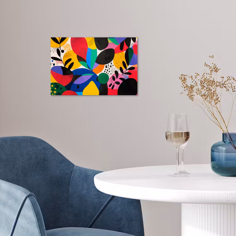 Vormen - Stippen - Kleurrijk poster papier klein -sfeer3