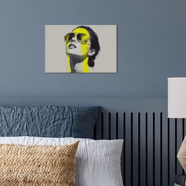 Vrouw - Bril - Verf poster papier klein -sfeer2