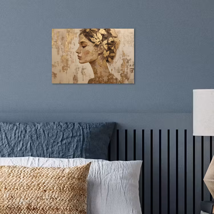 Vrouw - Goud - Abstract - Textuur poster papier klein -sfeer2