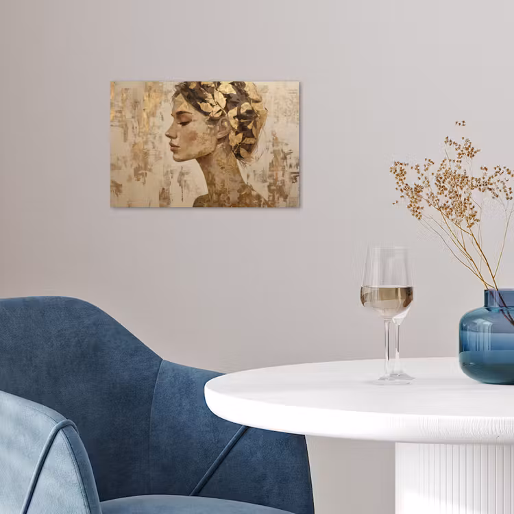 Vrouw - Goud - Abstract - Textuur poster papier klein -sfeer3