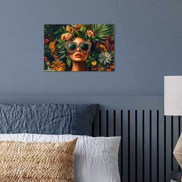 Vrouw - Panterprint - Jungle - Natuur - Luxe poster papier klein -sfeer2