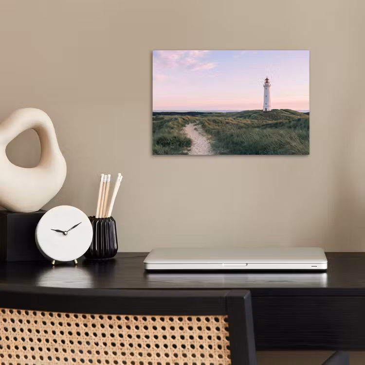 Vuurtoren - Duinlandschap - Zee poster papier klein -sfeer1