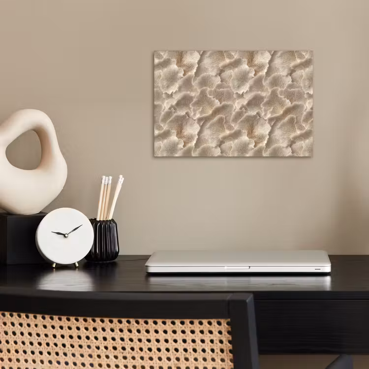 Waaierstructuren - Beige - Vezeltextuur poster papier klein 62 -sfeer1