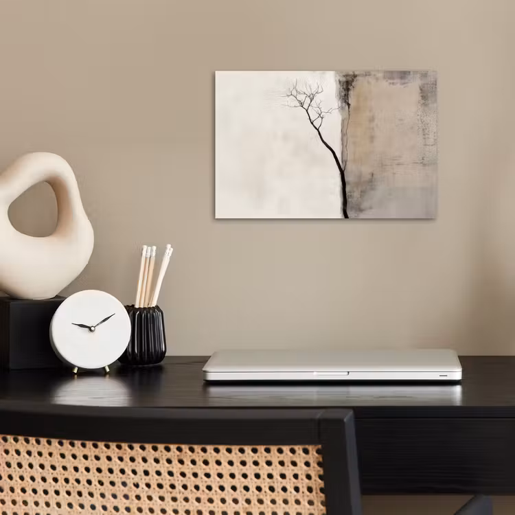 Wabi sabi - Plant - Beige poster papier klein -sfeer1