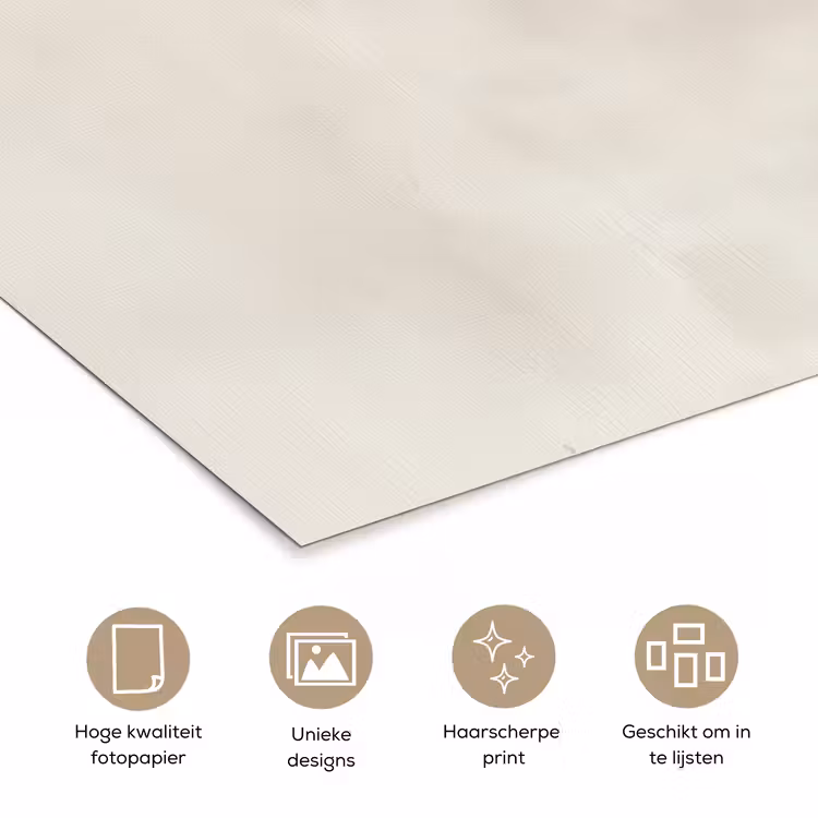 Wabi sabi - Plant - Beige poster papier klein -closeup_NL