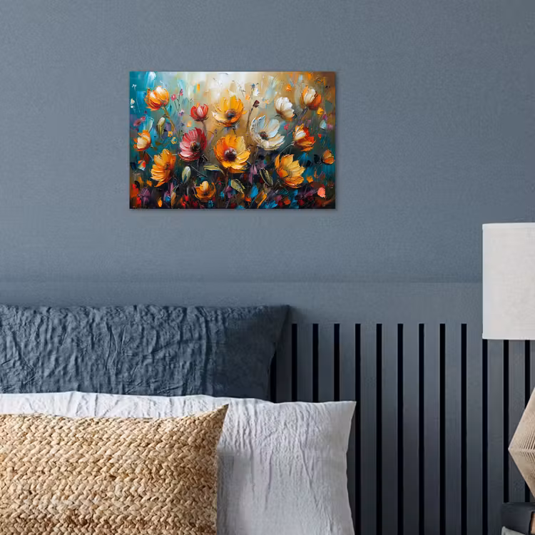 Watercolor - Bloemen - Kunst - Modern poster papier klein -sfeer2