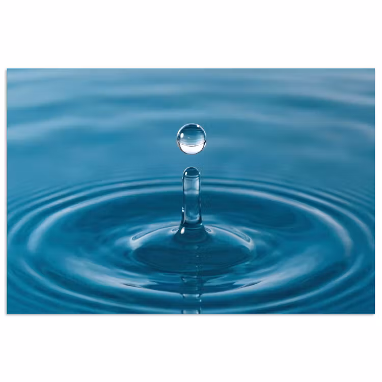 Waterdruppel - Water - Oppervlakte poster papier klein -3d