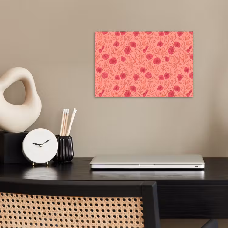 Weidebloemen - Romantisch - Roze poster papier klein 62 -sfeer1