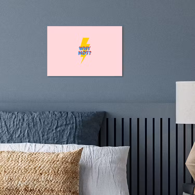 Why not - Bliksem - Roze poster papier klein -sfeer2