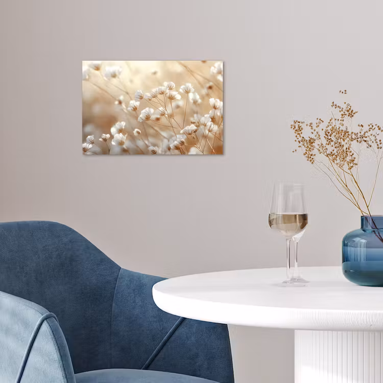 Wilde - Bloemen - Wit poster papier klein -sfeer3