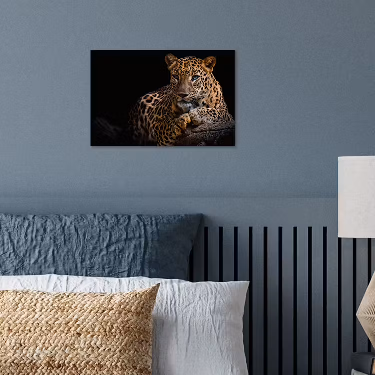 Wilde dieren - Panter - Portret - Zwart - Dieren poster papier klein -sfeer2