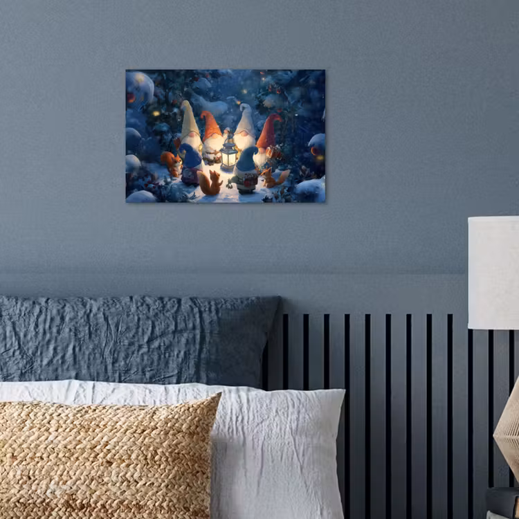 Winter - Gnooms - Eekhoorns - Meerkleurig poster papier klein -sfeer2
