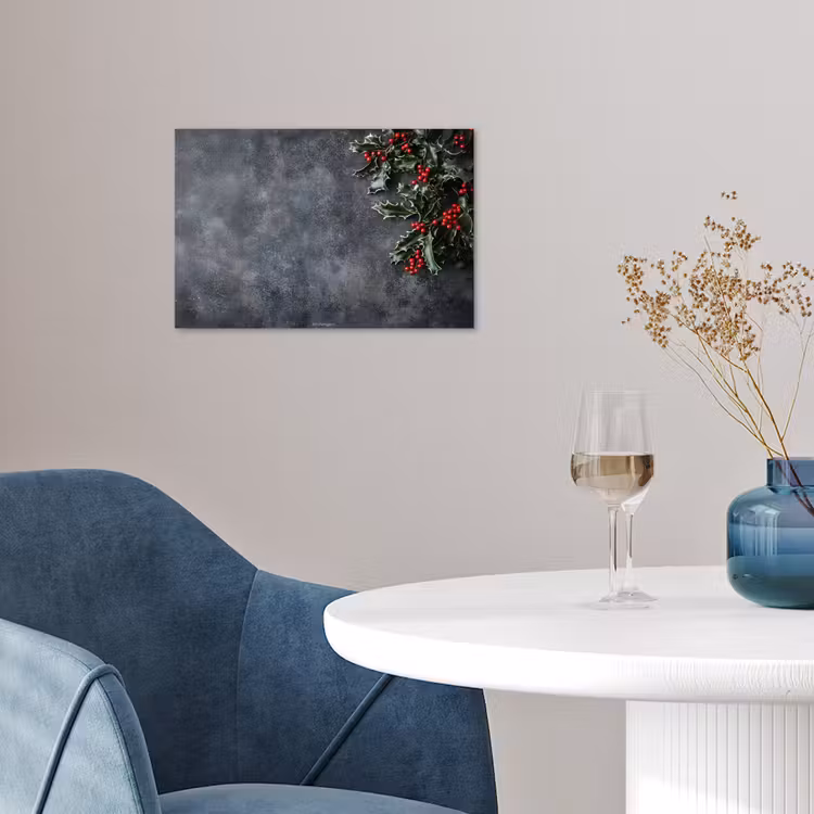 Winter - Hulst - Kerst - Beton poster papier klein -sfeer3