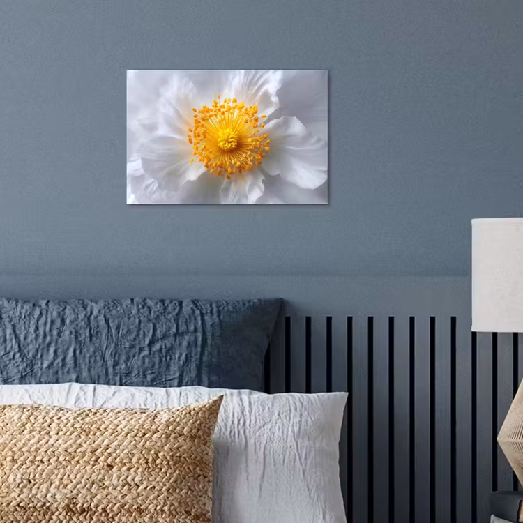 Wit - Bloem - Elegant poster papier klein -sfeer2