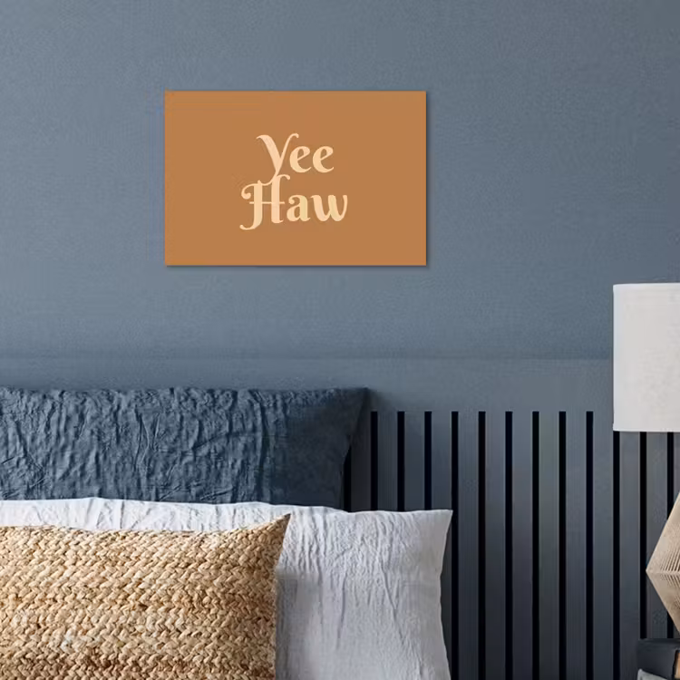 Yee haw - Bruin - Minimalistisch poster papier klein -sfeer2