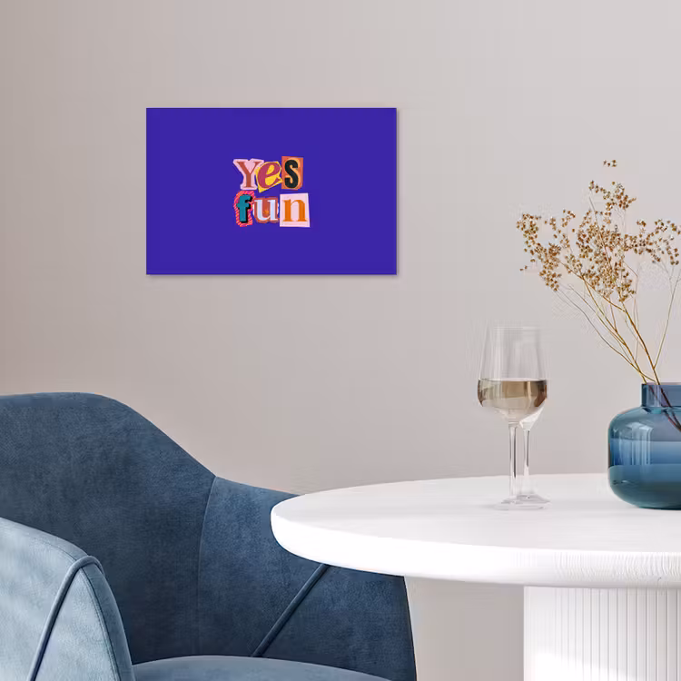 Yes fun - Kleurrijk - Collage-stijl poster papier klein -sfeer3
