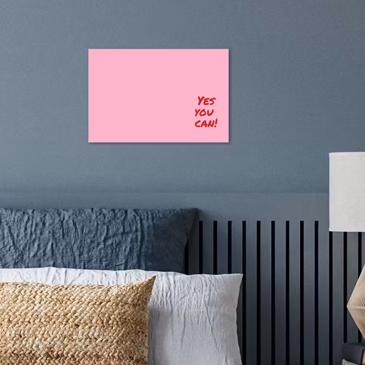 Yes you can do it - Rood - Roze poster papier klein -sfeer2