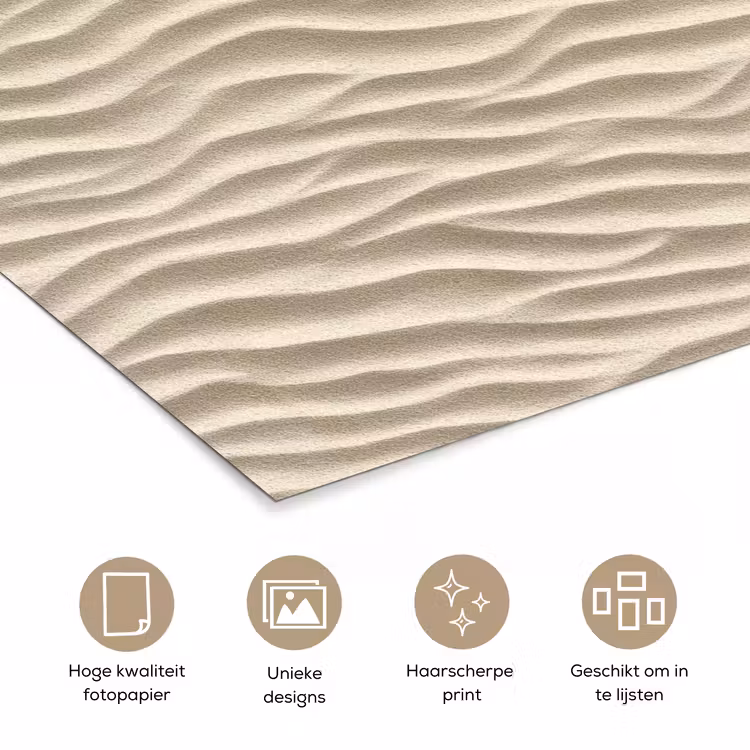 Zand - Golven - Beige poster papier klein 62 -closeup_NL