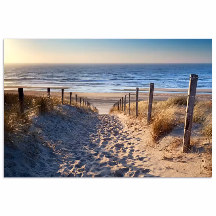 Zand - Strand - Duin - Zee - Zomer poster papier klein -3d