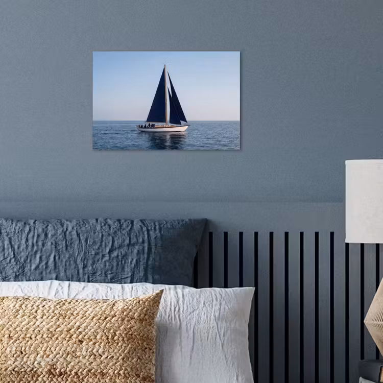 Zeilboot - Zee - Blauw poster papier klein -sfeer2